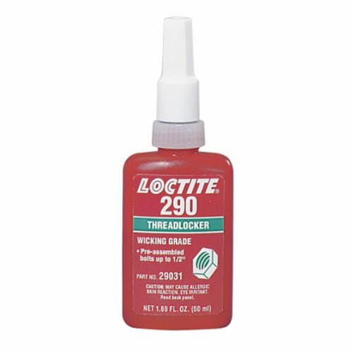 Loctite® 135392 290™ Low Viscosity Medium High Strength Wicking Grade Threadlocker, 50 mL Bottle, Liquid Form, Green